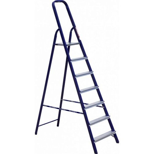 Стремянка стальная 7 ступеней 145см ALUMET (М8407)