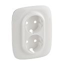 Лицевая панель розетки 2-я с заземлением (белая) Valena Allure Legrand (754955) Лицевая панель розетки 2-я с заземлением (белая) Valena Allure Legrand (754955)