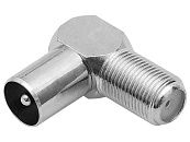 Переход гнездо F-штекер TV угловой (05-4311) REXANT