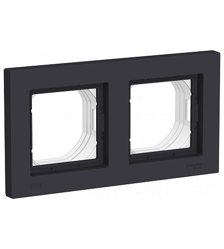 Рамка 2 поста IP44 (карбон) ATLASDESIGN AQUA SE