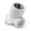 Угольник PP-R с креплением комбинированный ВР 25-1/2" (белый) PROAQUA