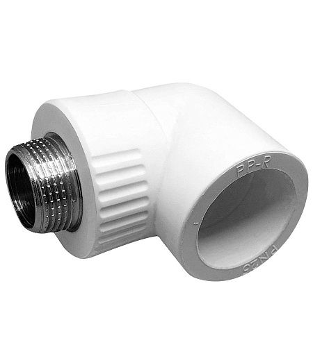 Уголок PP-R комбинированный НР РОСТерм профи 25-1/2" белый