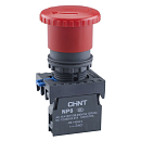 Кнопка управления "Грибок" Ø40мм с фиксацией NP8-01ZS/14 красная 1НЗ IP65 (R) CHINT