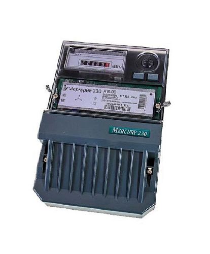 Счетчик электроэнергии Меркурий 230 АМ-03 5-7.5А 380В трехфазный однотариный на DIN-рейку механический дисплей Инкотекс