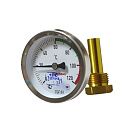 Термометр биметаллический аксиальный 63мм 0-120С G1/2 гильза 50мм ТБП-Т ЗТП