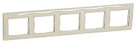 Рамка 5 постов горизонтальная (слоновая кость) Valena Classic Legrand/Daccord (774355) Рамка 5 постов горизонтальная (слоновая кость) Valena Classic Legrand/Daccord (774355)
