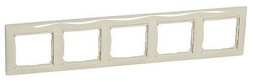 Рамка 5 постов горизонтальная (слоновая кость) Valena Classic Legrand/Daccord (774355)