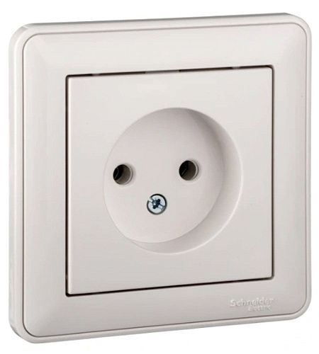 Розетка СУ без заземления в сборе (белый) W59 SE