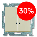 Выключатель 2кл с подсветкой 2006/5 UCGL-92 (слоновая кость) Basic 55 ABB УЦЕНКА