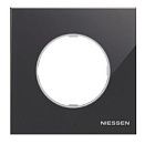 NIE 8671 CN Рамка 1 пост серия SKY Moon (черное стекло) АВВ