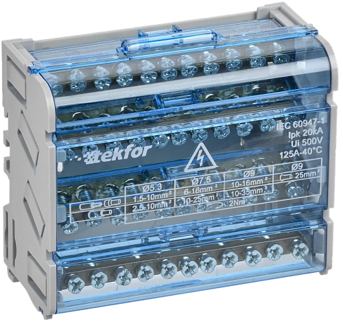 Шины на DIN-рейку (кросс-модуль) ШНК 4х11 3L+PEN TEKFOR IEK