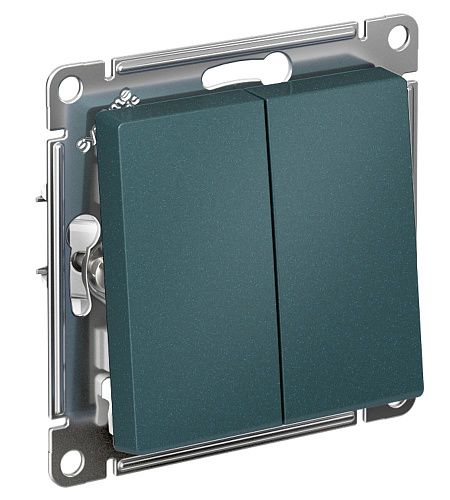 Переключатель 2кл сх.6/2 10АХ (изумруд) ATLASDESIGN SE