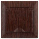 Розетка 2P+E Schuko с крышкой 16А (венге) Intro Solo ЭРА (4-203-10)