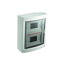 Бокс навесной 2 ряда 16 мод. 233х290х103мм с N/PE-6/6 прозрачная дверь IP40 (белый) VI-KO Бокс навесной 2 ряда 16 мод. 233х290х103мм с N/PE-6/6 прозрачная дверь IP40 (белый) VI-KO