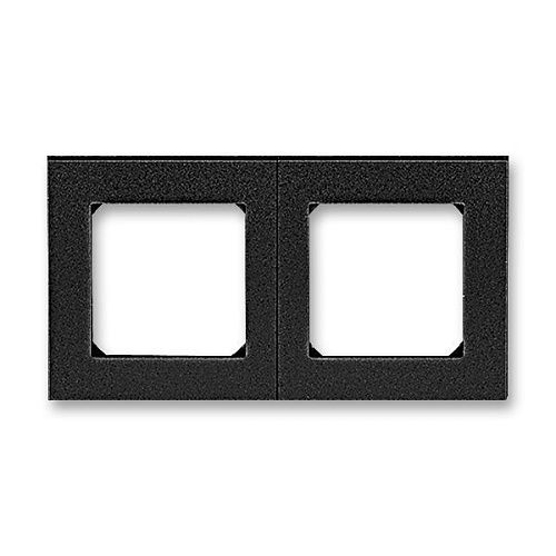 Рамка 2 поста (антрацит/дымчатый чёрный) Levit ABB