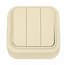 Выключатель ОУ 3кл (бежевый) Пралеска BYLECTRICA