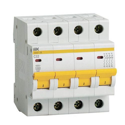 Автоматический выключатель 4п С32 4.5кА ВА 47-29 KARAT ИЭК (MVA20-4-032-C)