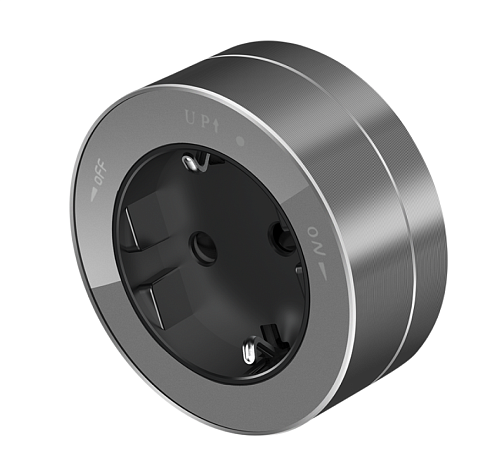 Розетка 2К+З круглая 16А/250В (графит) MultiTrack SE