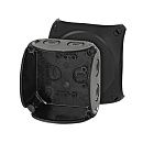 Коробка распределительная ОУ 93x93x62мм с крышкой стойкая к УФ всепогодная на 7 вводов IP66/67 (черная) KF 0200 B Hensel