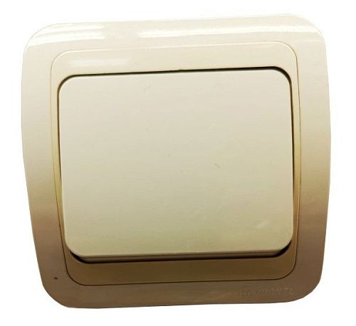 Выключатель СУ 1кл проходной со вставкой (крем) Mimoz MAKEL УЦЕНКА