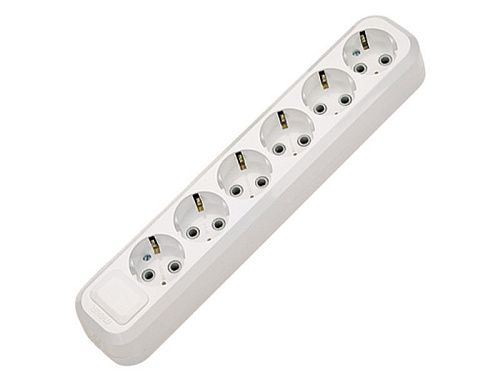 Колодка ОУ 6 гнезд с з/к IP20 (белый) АБС-пластик UNIVersal