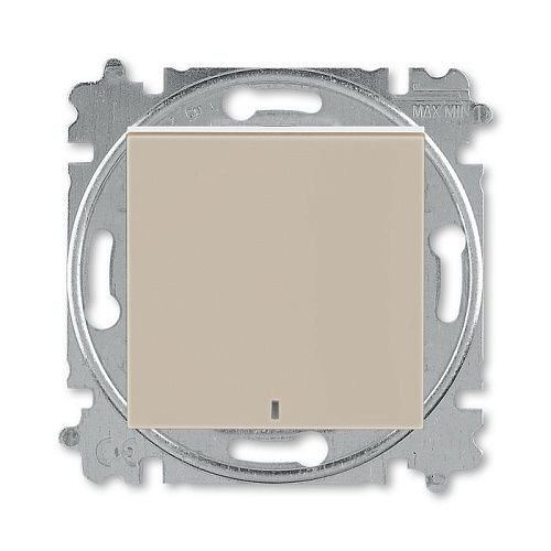 Выключатель 1кл с подсветкой (кофе макиато/белый) Levit ABB