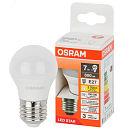 Лампа светодиодная шар LS CLP 60 7W/827 170-250V FR  E27 600lm d45x79 40000h матовый OSRAM Лампа светодиодная шар LS CLP 60 7W/827 170-250V FR  E27 600lm d45x79 40000h матовый OSRAM