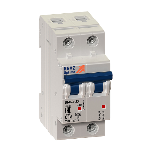 Автоматический выключатель 2п C50 6.0kA OptiDin BM63 КЭАЗ (103684)