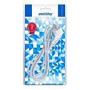 Сетевой шнур в тканевой оплетке с заземлением 1.8 метра. 10А/2.2кВт. белый Smartbuy