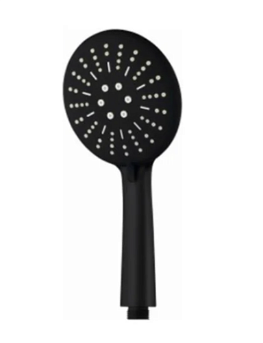 Лейка для душа 3-функциональная d=120мм чёрный мат. MELODIA LUXE MKP26309BL_bk