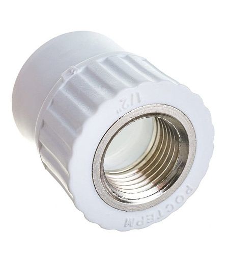 Муфта PP-R комбинированная ВР РОСТерм профи 25-1/2" белая