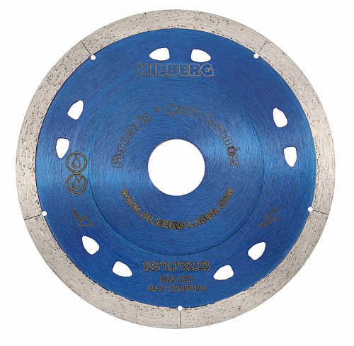 Диск отр. алмаз. 125*8*22.23 1.1 Hilberg Extra Thin керамогранит/керамика 