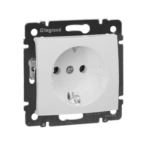 Розетка с заземлением (белая) Valena Classic Legrand/Daccord (774420)