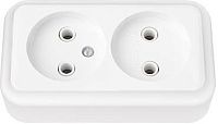 Розетка ОУ 2-я без заземления (белый) Пралеска BYLECTRICA