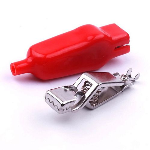 Зажим крокодил 20А длина 80мм резиновая изоляция