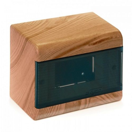 Бокс навесной 6 мод. 160х132х93мм с N/PE-6/0 прозрачная дверь IP40 (бук на светлой основе) ТУСО Ruvinil (68026-38М)