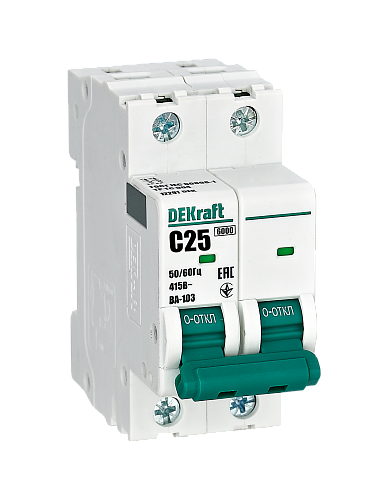 DEKraft Авт. выкл. 3Р 25А х-ка D ВА-103 6кА