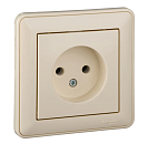 Розетка СУ без заземления в сборе (слоновая кость) W59 SE