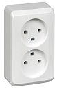 Розетка ОУ 2-я без заземления (белый) ЭТЮД SE