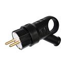 Вилка с з/к угловая с кольцом (каучук) IP20 BYLECTRICA (В16-385)