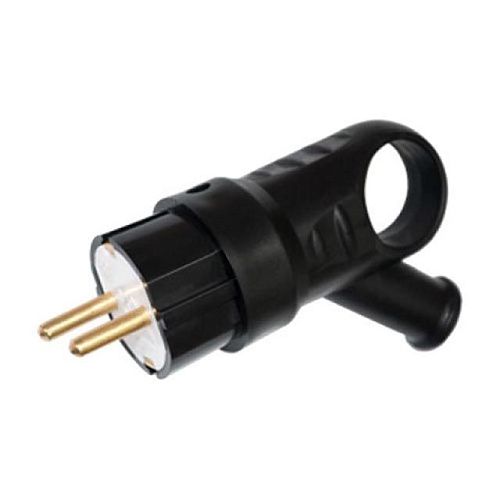 Вилка с з/к угловая с кольцом (каучук) IP20 BYLECTRICA (В16-385)