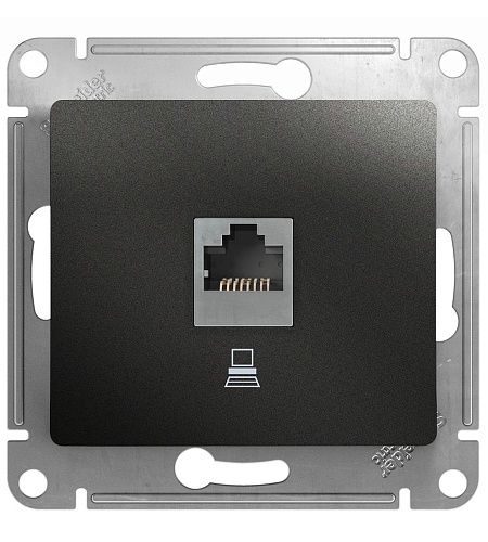 Розетка PC RJ45 категория 5е (антрацит) GLOSSA SE
