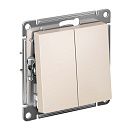 Переключатель 2кл схема 6/2 10АХ (бежевый) ATLASDESIGN SE