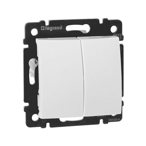 Выключатель 2кл (белый) Valena Classic Legrand/Daccord (774405)