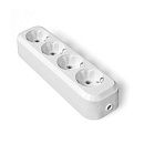 Колодка ОУ 4 гнезда c з/к IP20 (белый) АБС-пластик UNIVersal