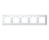 Рамка 5 пост (белый/дымч. белый) ATLASDESIGN AIR SE