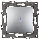 ЭРА Выключатель 1-кл с подсветкой10АХ (алюминий) (Elegance) 14-1102-03