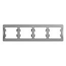 Рамка 4 поста горизонтальная (алюминий) GLOSSA SE