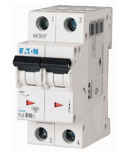 Автоматический выключатель 2п C40 6.0kA PL6 EATON (286571)