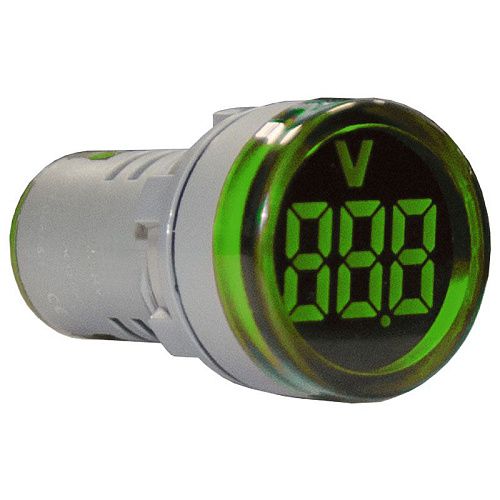 Индикатор значения напряжения AD22-RV зеленый ЭНЕРГИЯ